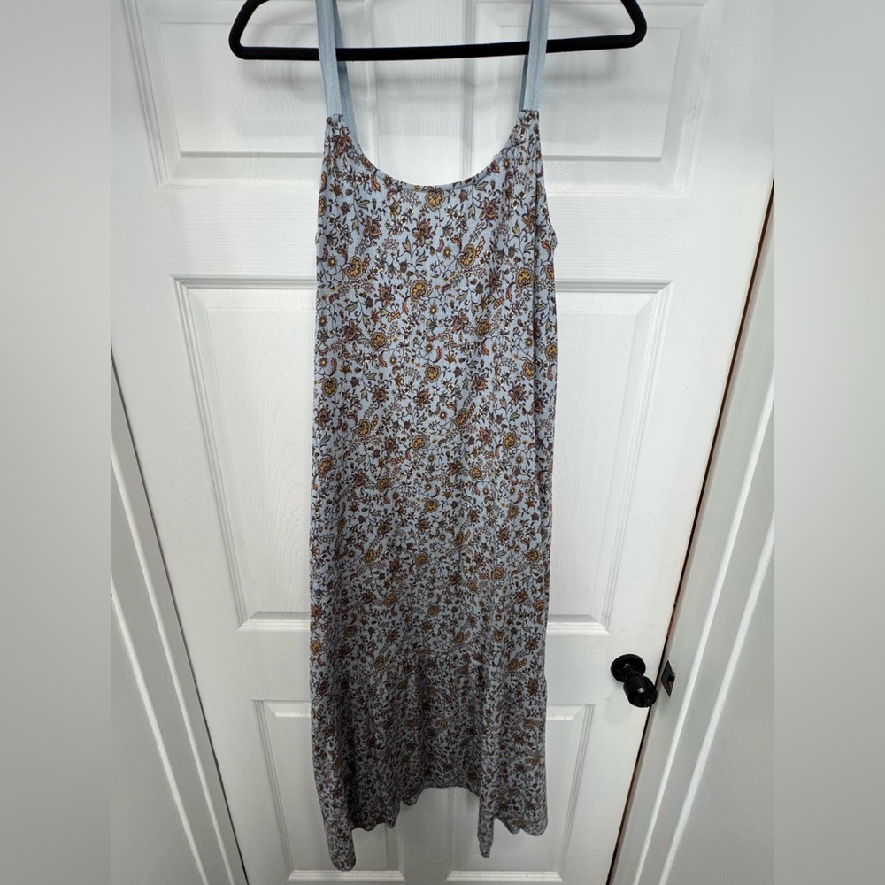 Elegant Floral Maxi Dress with Spaghetti Straps